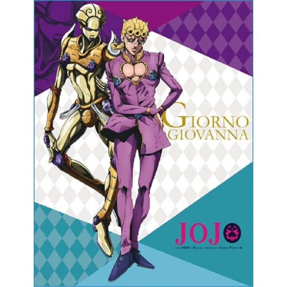 New Giorno Giovanna JoJo's Bizarre Adventure Fleece Throw Gift Blanket Manga NIP